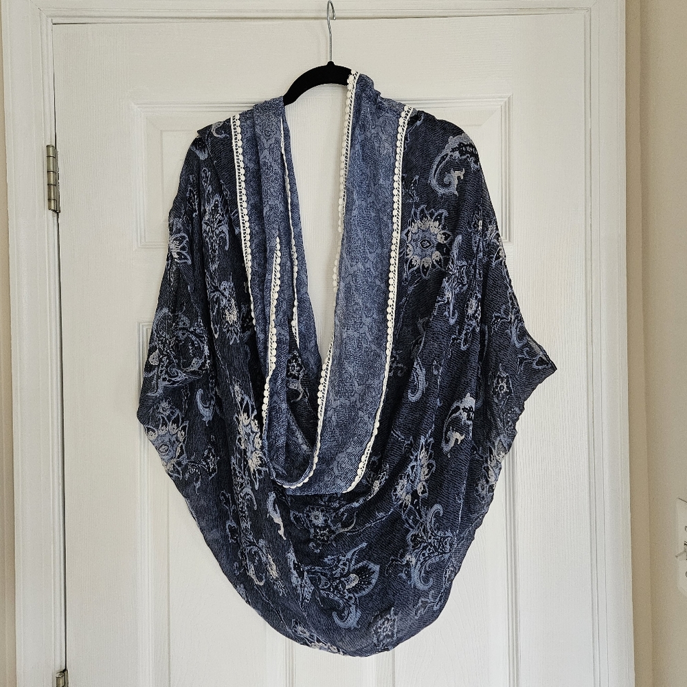 Blue Paisley shawl from Chicos